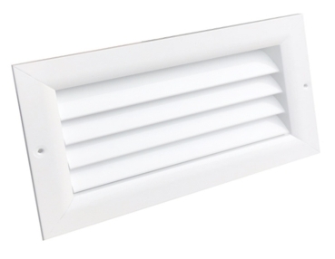 Lüftungsgitter 200 x 100 mm weiss Strangprofil incl. Dichtung, Edelstahlschrauben, Dübel, Insektenschutz